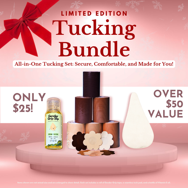 Tucking Bundle: Tape, Reusable Nipple Guards, and Vitamin E Oil